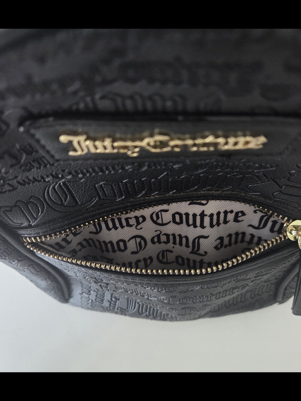 Juicy Couture Black Embossed Mini Backpack - Picture 7 of 11